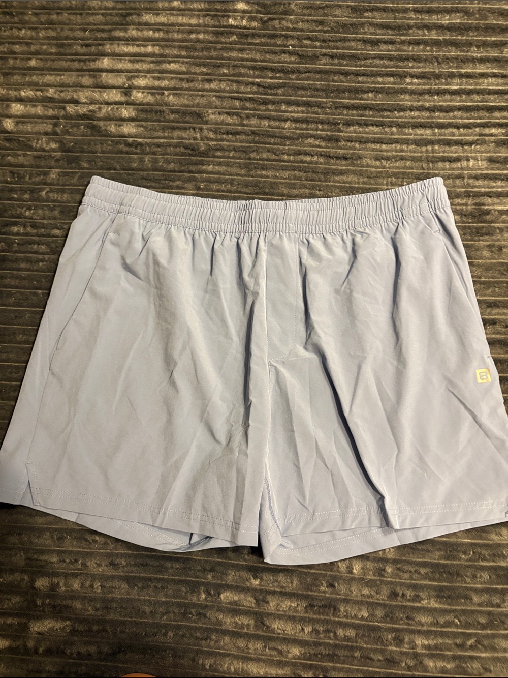 Men’s Light Blue Athletic Performance Shorts with Elastic Waist